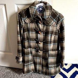 XS Plaid Gap Coat just dry cleaned